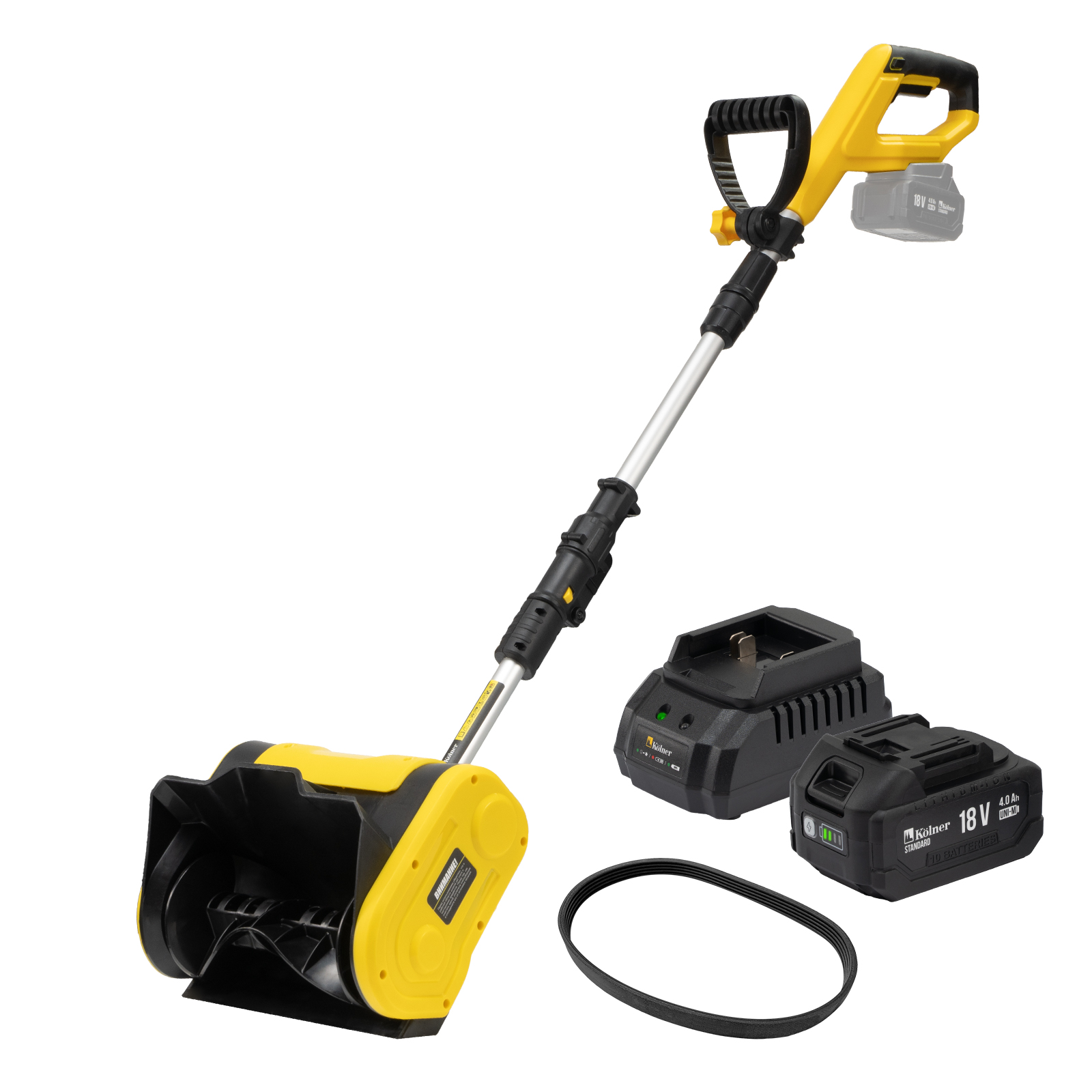 Фото Снегоуборщик 18V UNI-M, 250 мм, (1х4.0 Ач, ЗУ, доп.ремень) Kolner KST 18-250-1 