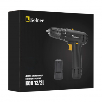 Дрель-шуруповёрт 12V, 25Нм, 10мм  Kolner KСD 12/2L (2х2Ач, ЗУ, коробка)