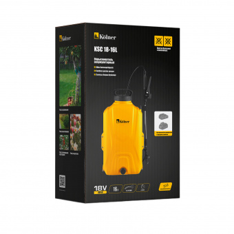 Изображение Опрыскиватель аккумуляторный Kolner KSC 18-16L, 18V UNI-M Standard в каталоге Kolner