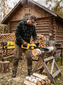 Изображение Пила цепная электрическая 35 см/14", 1400 Вт, Kolner KECS 35/1400 в каталоге Kolner