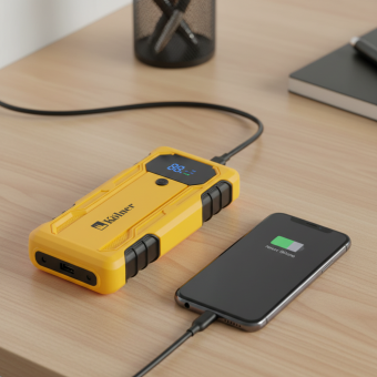 Пуско-зарядное устройство аккумуляторное для авто, 450 А, 12 000 мАч Kolner KBJS 450/12