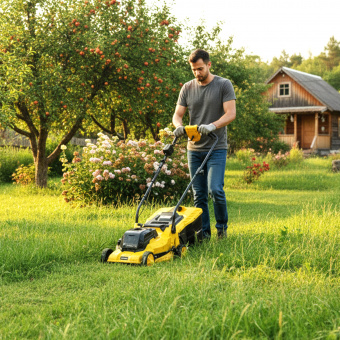 Изображение Газонокосилка бесщёточная 18V UNI-M, BL мотор, 33 см Kolner KLM 18BL-330-1 (1х4.0 Ач, ЗУ) в каталоге Kolner