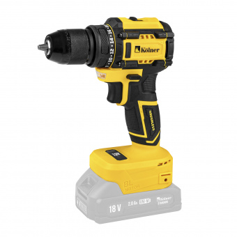 Изображение Дрель-шуруповёрт аккумуляторная Kolner KDD 18BL, 18V UNI-M Standard в каталоге Kolner