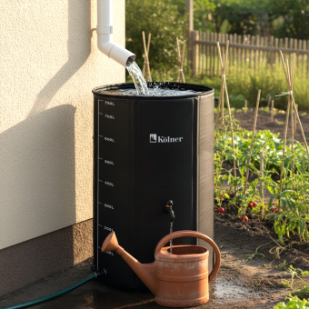 Изображение Бочка для воды 750л, черная армированная Kolner KWB 750B в каталоге Kolner