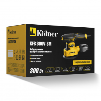 Машина шлифовальная вибрационная Kolner KFS 300V-3M, со сменными основаниями