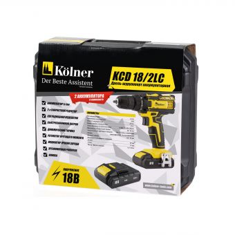 Cordless drill KOLNER KCD 18/2LC 