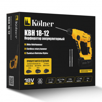 Изображение Перфоратор аккумуляторный Kolner KBH 18-12, 18V UNI-M Standard в каталоге Kolner
