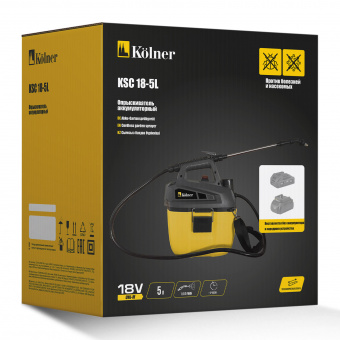 Изображение Опрыскиватель аккумуляторный Kolner KSC 18-5L, 18V UNI-M Standard в каталоге Kolner