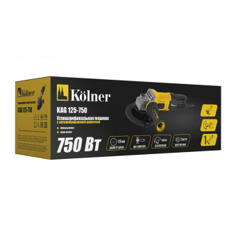 Машина углошлифовальная 125 мм 750 Вт, Kolner KAG 125-750